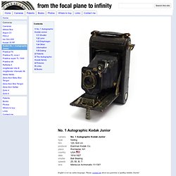 Kodak No. 1 Autographic Junior - From the focal plane to infinity