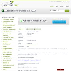 AutoHotkey Portable 1.1.10.01 GPL Download| softwareray.com