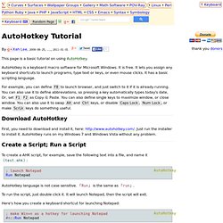 AutoHotkey Basics