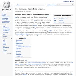 Autoimmune hemolytic anemia