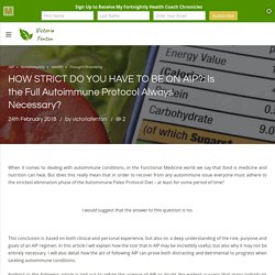 HOW STRICT DO YOU HAVE TO BE ON AIP?: Is the Full Autoimmune Protocol Always Necessary? – Victoria Fenton