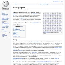 Autokey cipher
