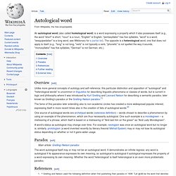 Autological word