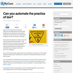 Can you automate the practice of law? - MyCase Blog