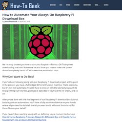 How to Automate Your Always-On Raspberry Pi Download Box