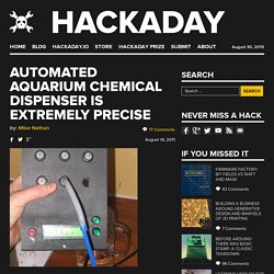 Automated aquarium chemical dispenser is extremely precise