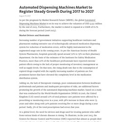 Automated Dispensing Machines Market to Register Steady Growth During 2017 to 2027 – Telegraph