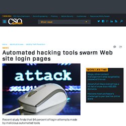 Automated hacking tools swarm Web site login pages