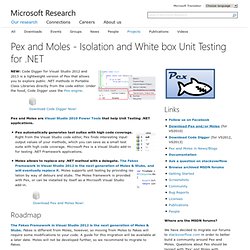 Pex, Automated White box Testing for .NET