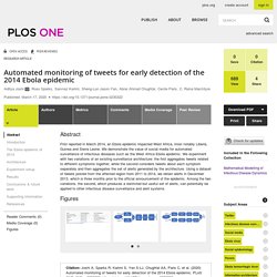 PLOS 17/03/20 Automated monitoring of tweets for early detection of the 2014 Ebola epidemic