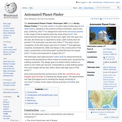 Automated Planet Finder