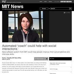 Automated ‘coach’ could help with social interactions