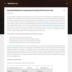 Automated Body Scan Temperature Screening That You Can Trust