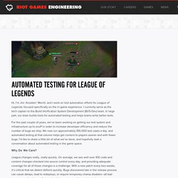 Automated Testing for League of Legends