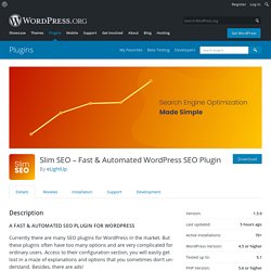 Slim SEO – Fast & Automated WordPress SEO Plugin – WordPress plugin