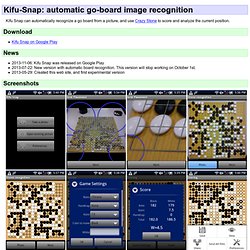 Kifu-Snap: automatic go-board image recognition