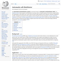 ACD Automatic call distributor
