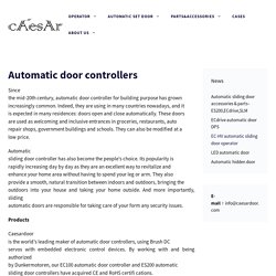 Automatic sliding door controller