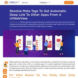 Get Automatic Deep Link to Other Apps from a UIWebView