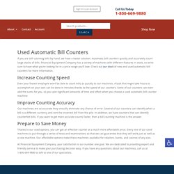 Used Automatic Bill Counters