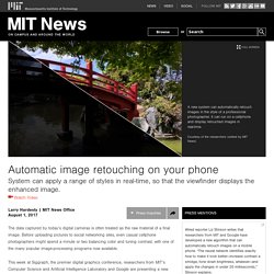 Automatic image retouching on your phone