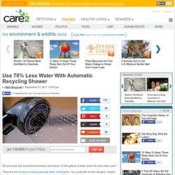Use 70% Less Water With Automatic Recycling Shower