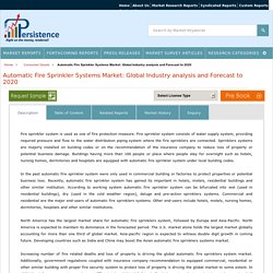 Automatic Fire Sprinkler Systems Market - Global Industry analysis and Forecast to 2020