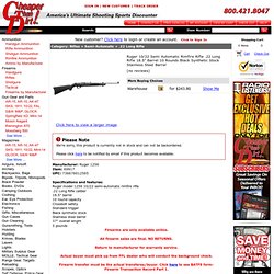 69917 - Ruger K10/22 Semi Automatic Rimfire Rifle .22 Long Rifle 18.5" Barrel 10 Rounds Black Synthetic Stock Stainless Steel Barrel
