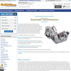 Automatic Transmissions A Short Course on How They Work