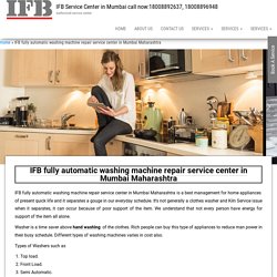 IFB fully automatic washing machine repair service center in Mumbai