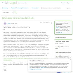Splash page not showing automatically - The Meraki Community
