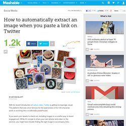How to automatically extract an image when you paste a link on Twitter
