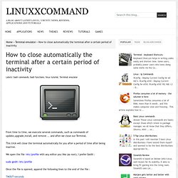 How to close automatically the terminal after a certain period of inactivity