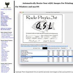 Automatically Resize Your eQSL Images For Printing As Photos