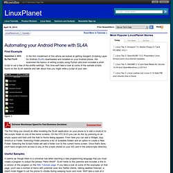 Tutorials - Automating your Android Phone with SL4A - First Example