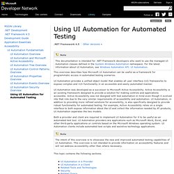 Using UI Automation for Automated Testing