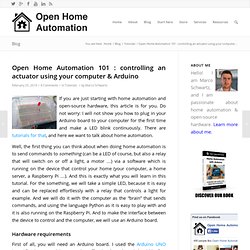 Open Home Automation 101 : controlling an actuator using your computer & Arduino