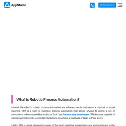 Robotic Process Automation Developers Services in Canada