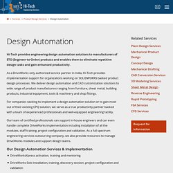 Design Automation Services using DriveWorks & SolidWorks