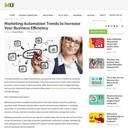 Marketing Automation Trends to Increase Your Business Efficiency