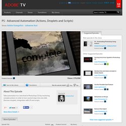 PS - Advanced Automation (Actions, Droplets and Scripts)