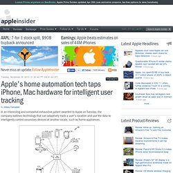 * + Apple's home automation tech taps iPhone, Mac hardware for intelligent user tracking