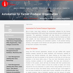 Automation for Farmer Producer Organization