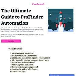 Ultimate Guide to ProFinder Automation