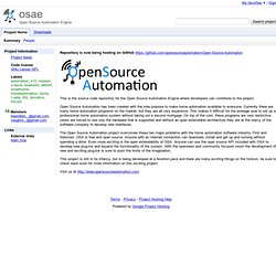 osae - Open Source Automation Engine