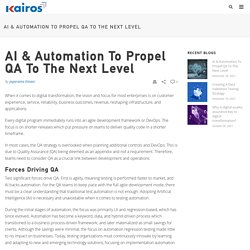 AI & Automation To Propel QA To The Next Level
