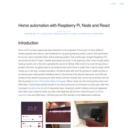 Home automation with Raspberry Pi, Node and React