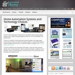 Home Automation Systems and Technology Choices