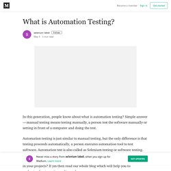 What is Automation Testing? – selenium labs0