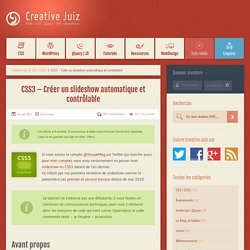 CSS3 – Créer un slideshow automatique et contrôlable